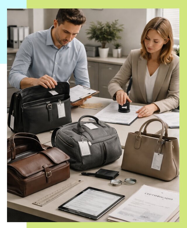 Сертификация сумок в Шарыпове от 7579 руб. | Алешин-Шрп