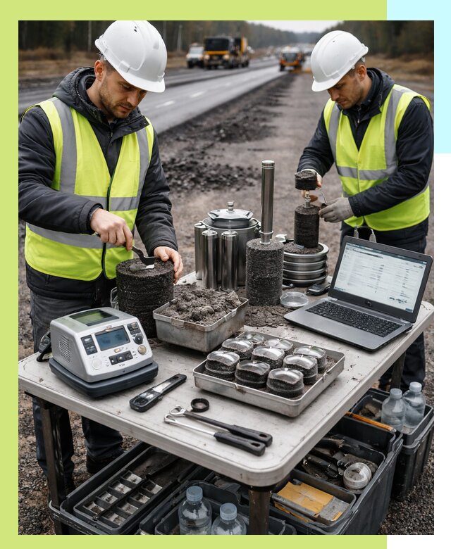 Сертификация асфальта: испытания и подтверждение в Шарыпове