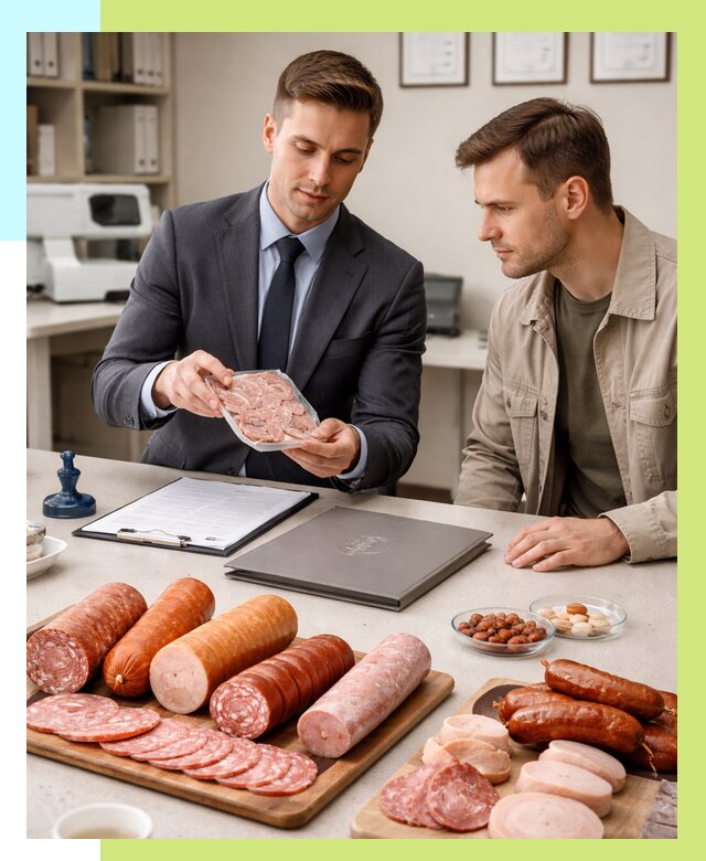 Сертификация колбасных изделий в Шарыпове от 7579 р. | Алешин-Шрп