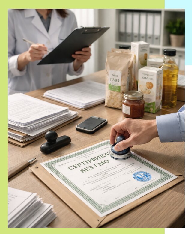 Получение сертификата Без ГМО для продукции в Шарыпове